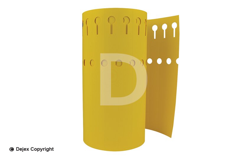 22cm LOOP LOCK LABELS YELLOW